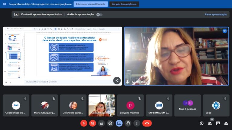 Ivanete Roberti, diretora assistencial e consultora em Saúde, falou sobre Liderança e gestão em Enfermagem: como os enfermeiros podem se tornar líderes eficazes e influenciar a tomada de decisões no setor de saúde na Quinzena de Enfermagem do ISAC